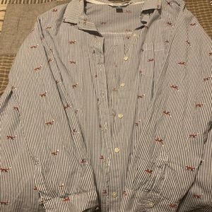 button down fox shirt